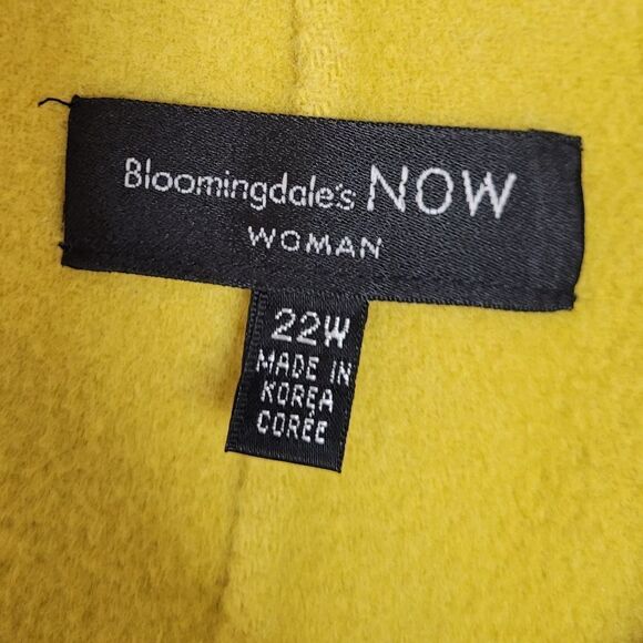 BLOOMINGDALE'S lime green wool blend button up plus size peacoat 22W‎ - Picture 4 of 9
